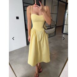 GELTONA SUKNELĖ SU...