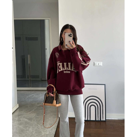 Bordo oversized džemperis-Valley