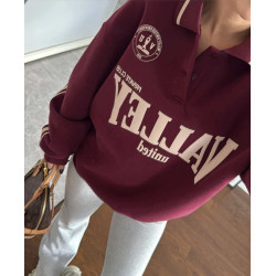 Bordo oversized džemperis-Valley