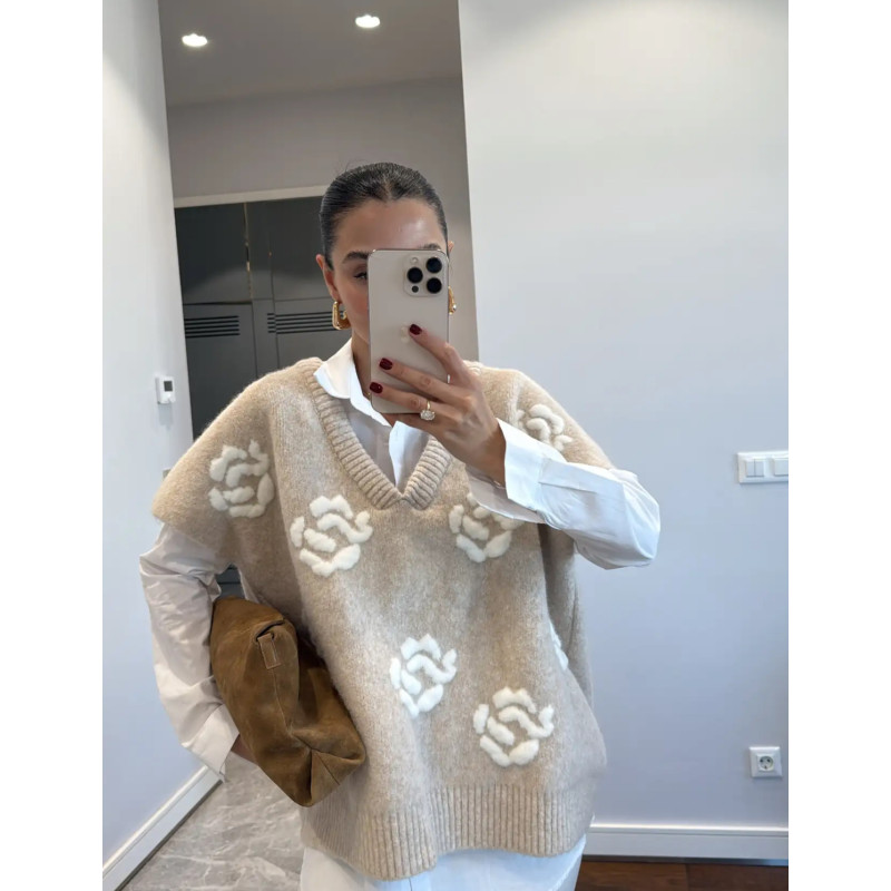 Marškiniai su megzta liemene