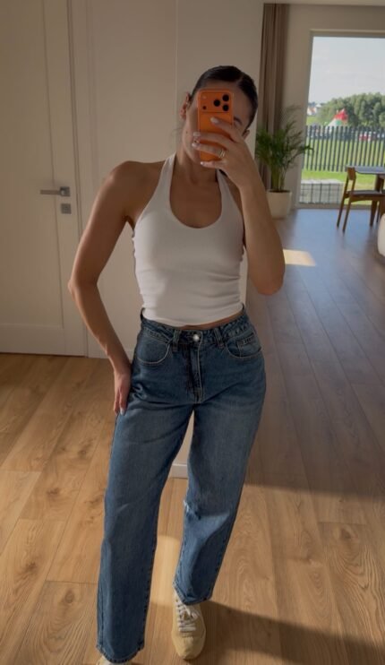 Mom fit džinsai